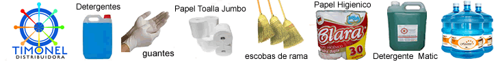 TIMONEL DISTRIBUIDORA EN SANTIAGO Y ALGARROBO detergentes, limpiadores, pa&ntilde;os, todo para la limpieza